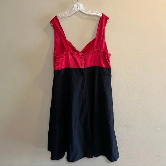 Torrid NWT Dress Black Red Satin Swing Rockabilly Sweetheart Pin Up Bows sz 22 - Picture 9 of 12